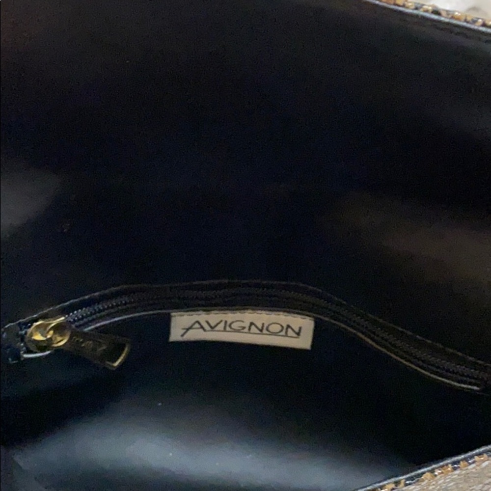 Vintage Avignon Snakeskin Python Pattern Bag Purse - image 4